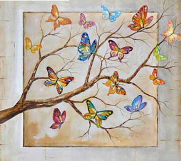butterflies on branches