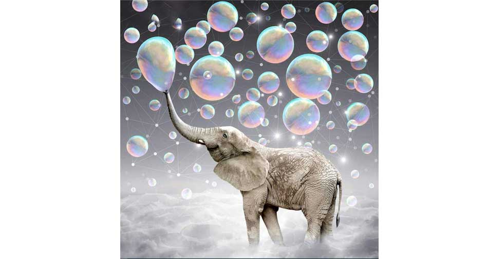 bubble blowing elephant