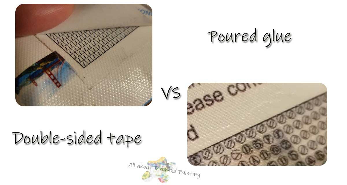 Poured glue vs double-sided tape