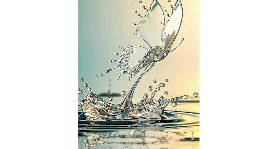 butterfly made of water