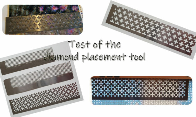 Test of the diamond placement tool