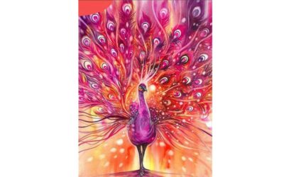 Week 36 – Peacock in shades of pink and purple