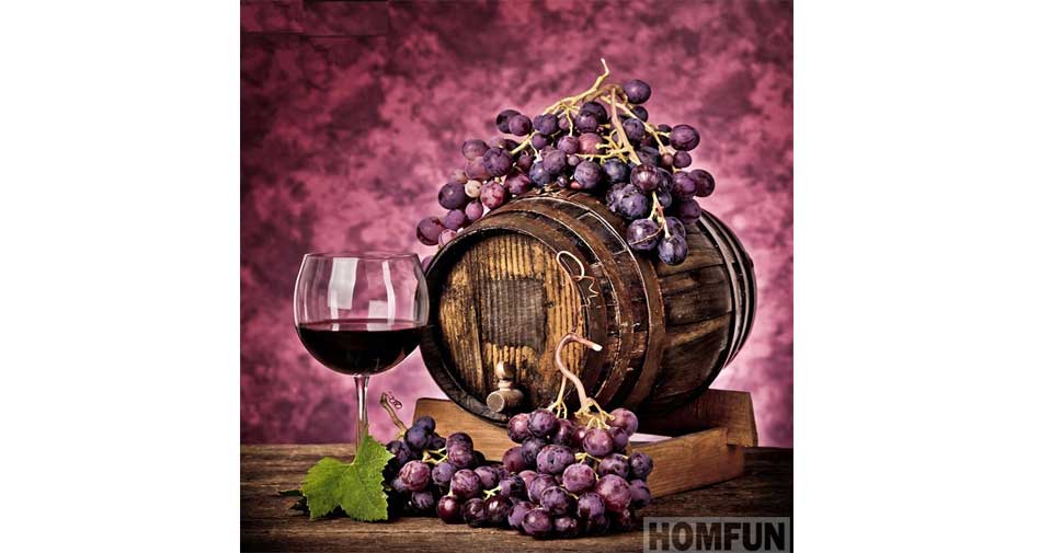 wine glass and barrel